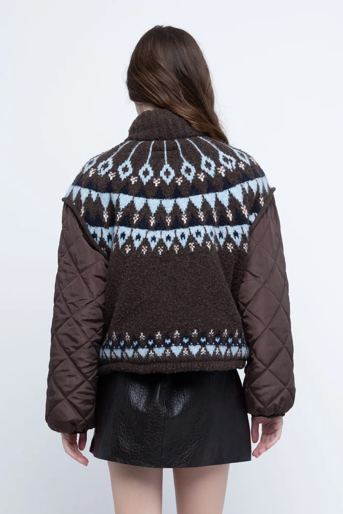 Blank NYC - Women - Brown Side Quest Sweater Puffer