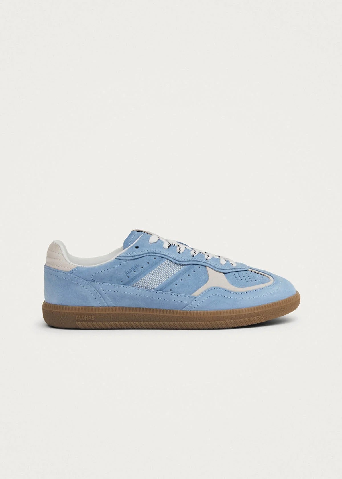 Alohas - Women - Cornflower Blue Cream TB-490 Rife Leather Sneaker