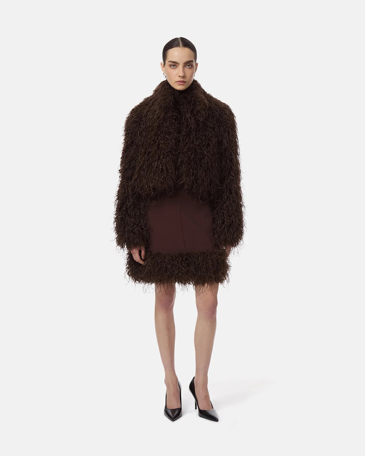 Apparis - Women - Deep Brown Ginette Mongolian Jacket
