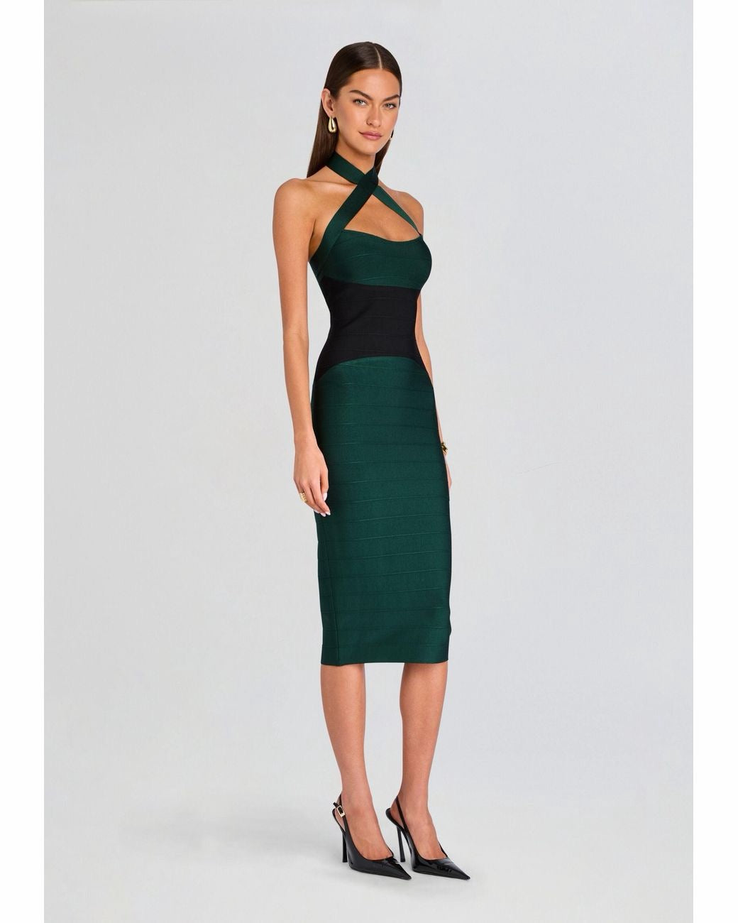 Retrofete - Women - Emerald Green  Burns Bandage Dress