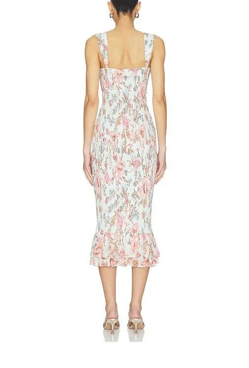 HEMANT AND NANDITA - Women - Blue Smock Midi Dress