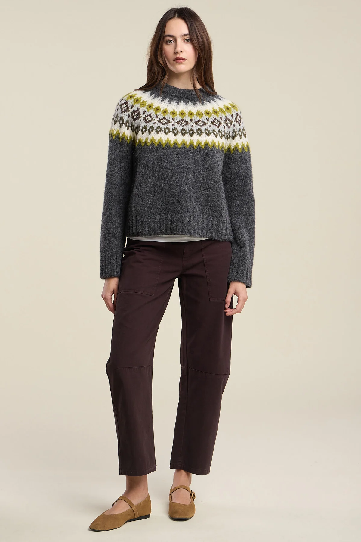 Velvet by Graham & Spencer - Women - Multi Edith Fairisle Alpaca Sweater