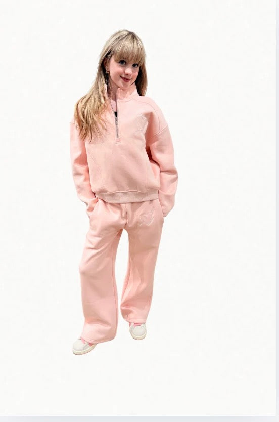 Theme - Tween - Ballet Pink Cami French Terry Wide Leg Jogger -  Atelier