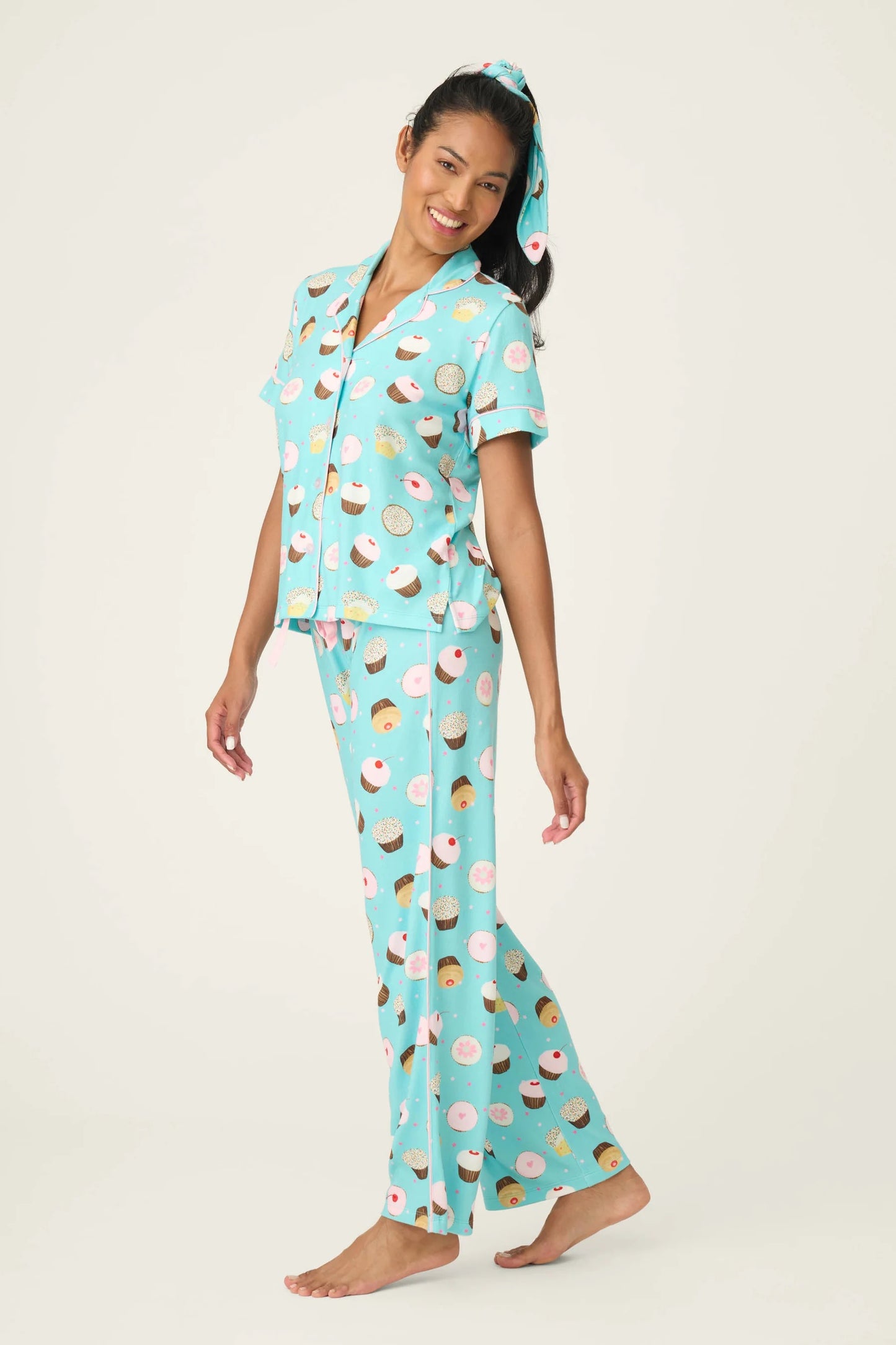 P.J Salvage - Women - Sweet Life Cupcake Print 3-Piece PJ Set