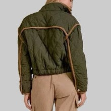 Elan - Women - Olive Curdoroy Trim Jacket