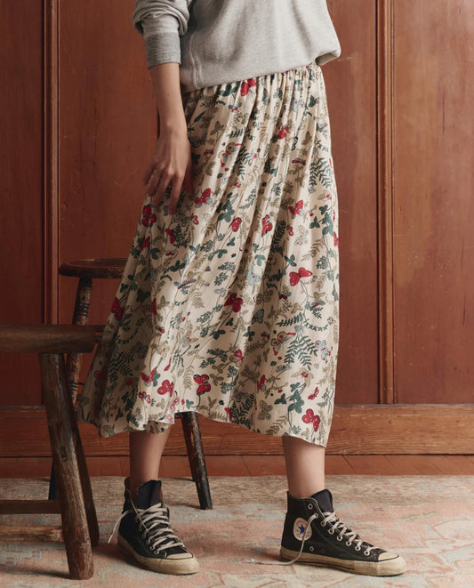 THE GREAT - Women Floating Butterfly Canary Skirt