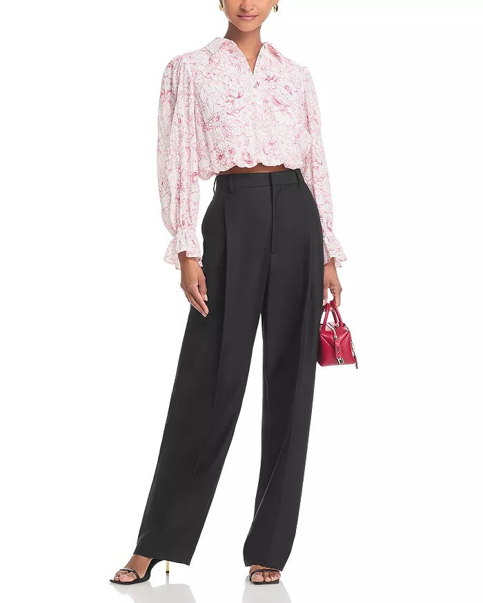 Cinq a' Sept - Women - White/Goji Berry Garden Doodle Zendaya Top