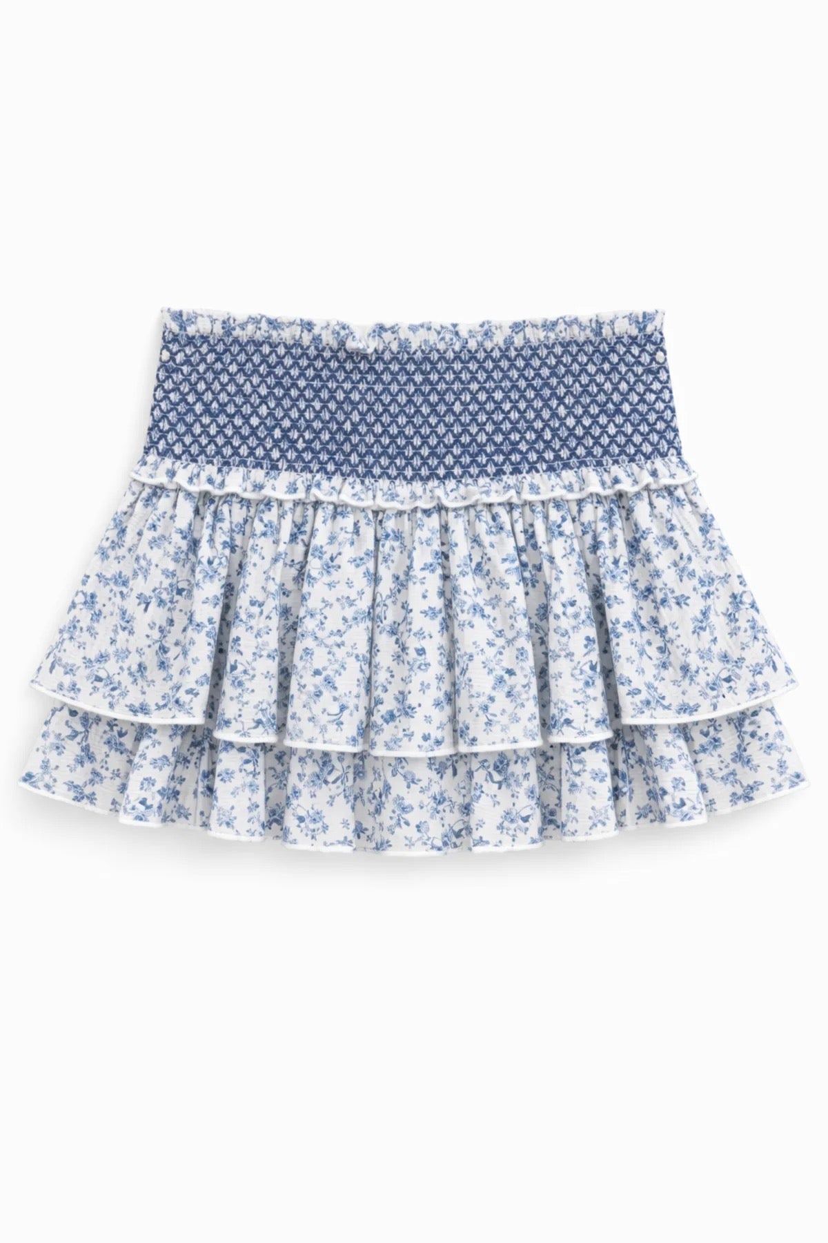 KatieJ NYC - Junior - Blue Mini Toile Smocked Dominique Skort