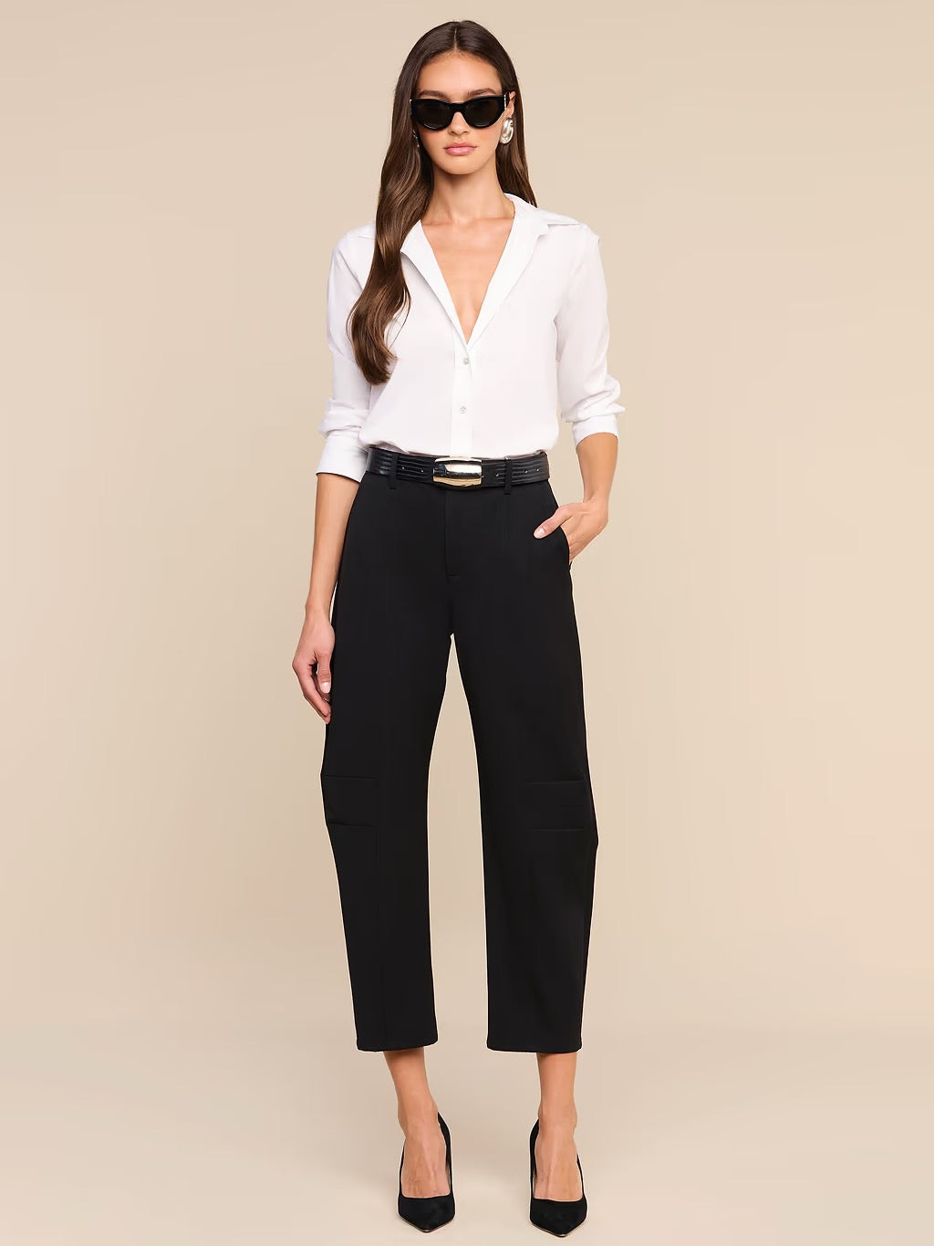 L'AGENCE- Women - Black Colby Barrel Trouser