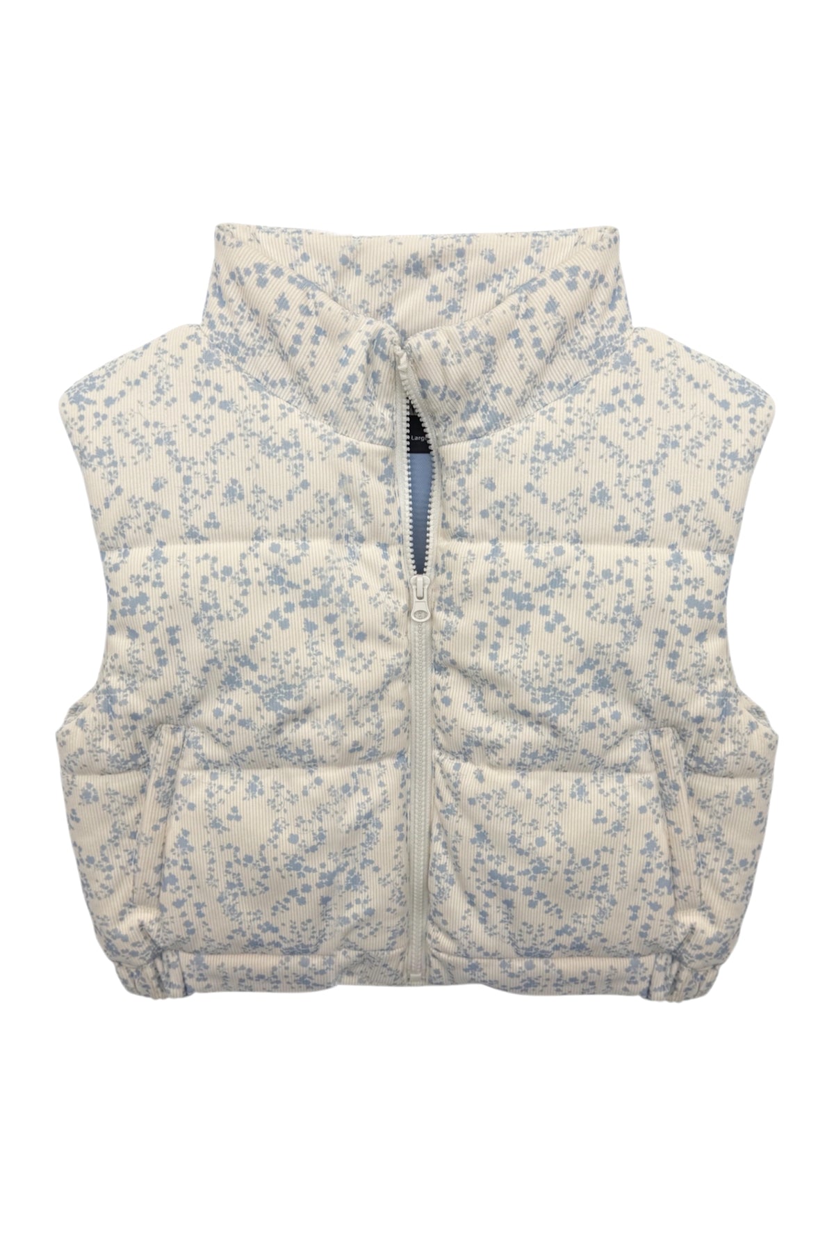 KatieJ NYC - Junior - Glacier Bloom Snowy Corduroy Puffer Vest