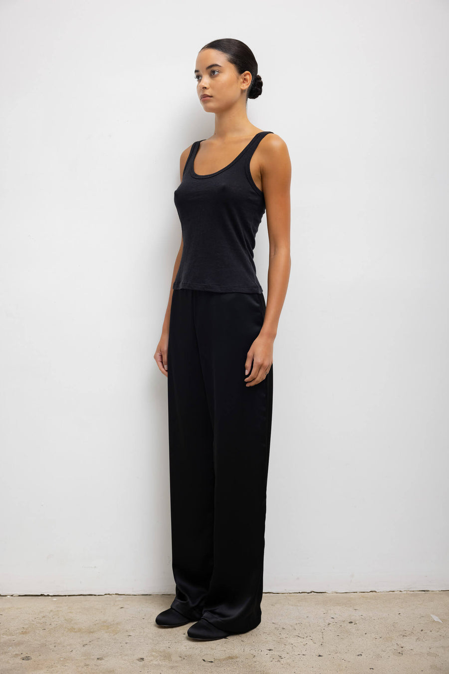 Leset - Women - Black Barb Wide Leg Pant
