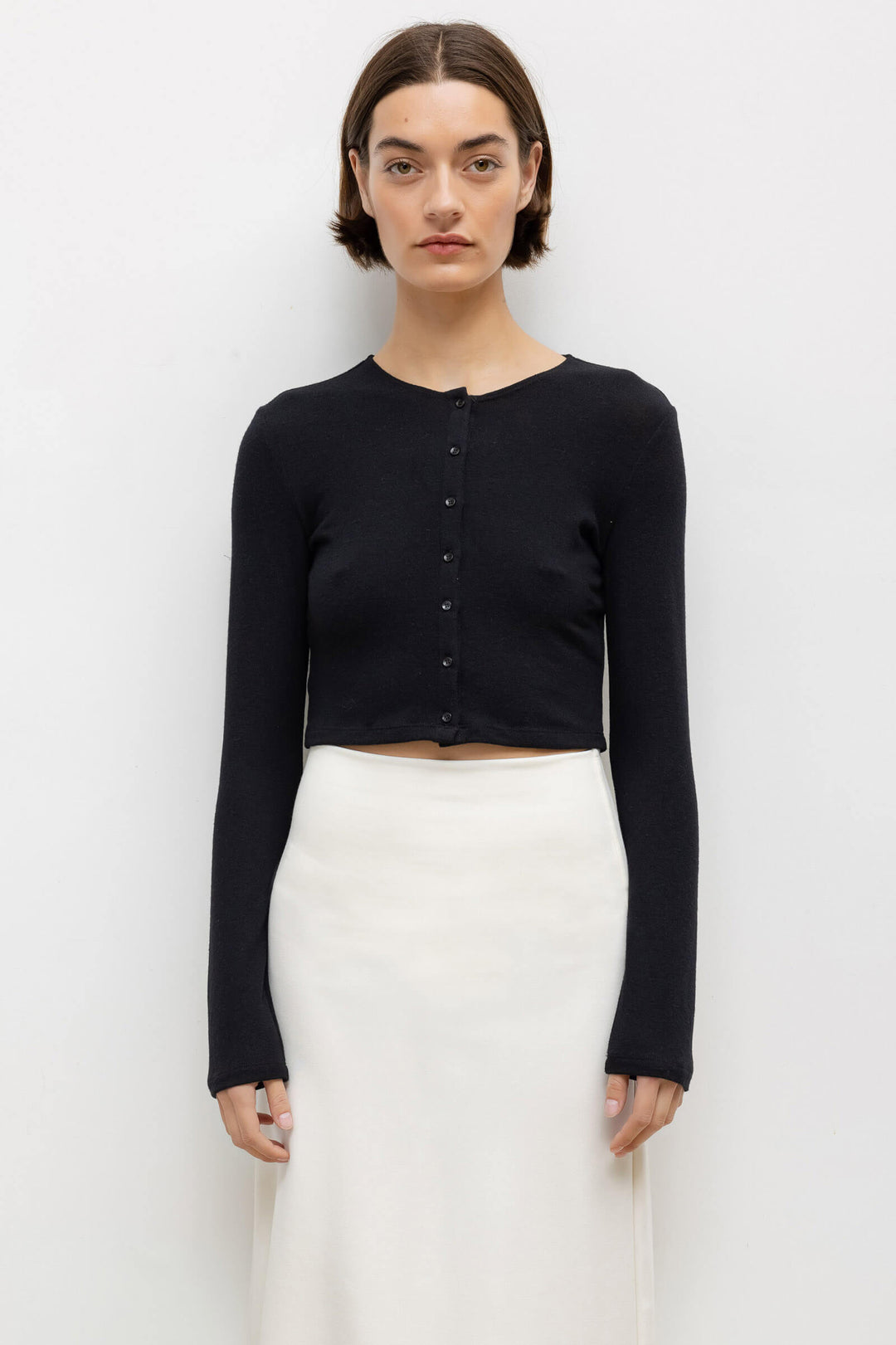 Leset - Women - Black Lauren Crop Cardigan II