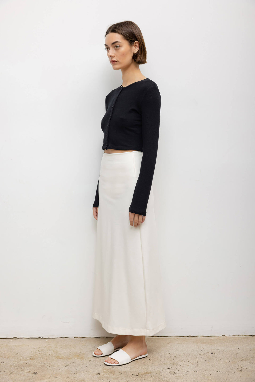 Leset - Women - Black Lauren Crop Cardigan II