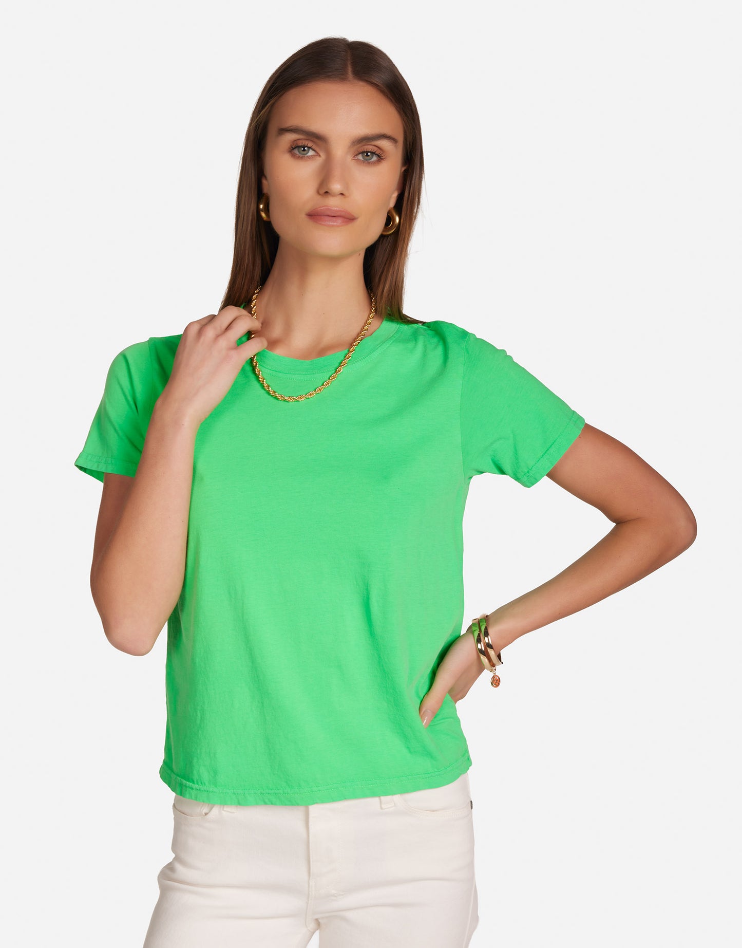 Michael Lauren - Women - Vivid Green Darth Fitted Tee
