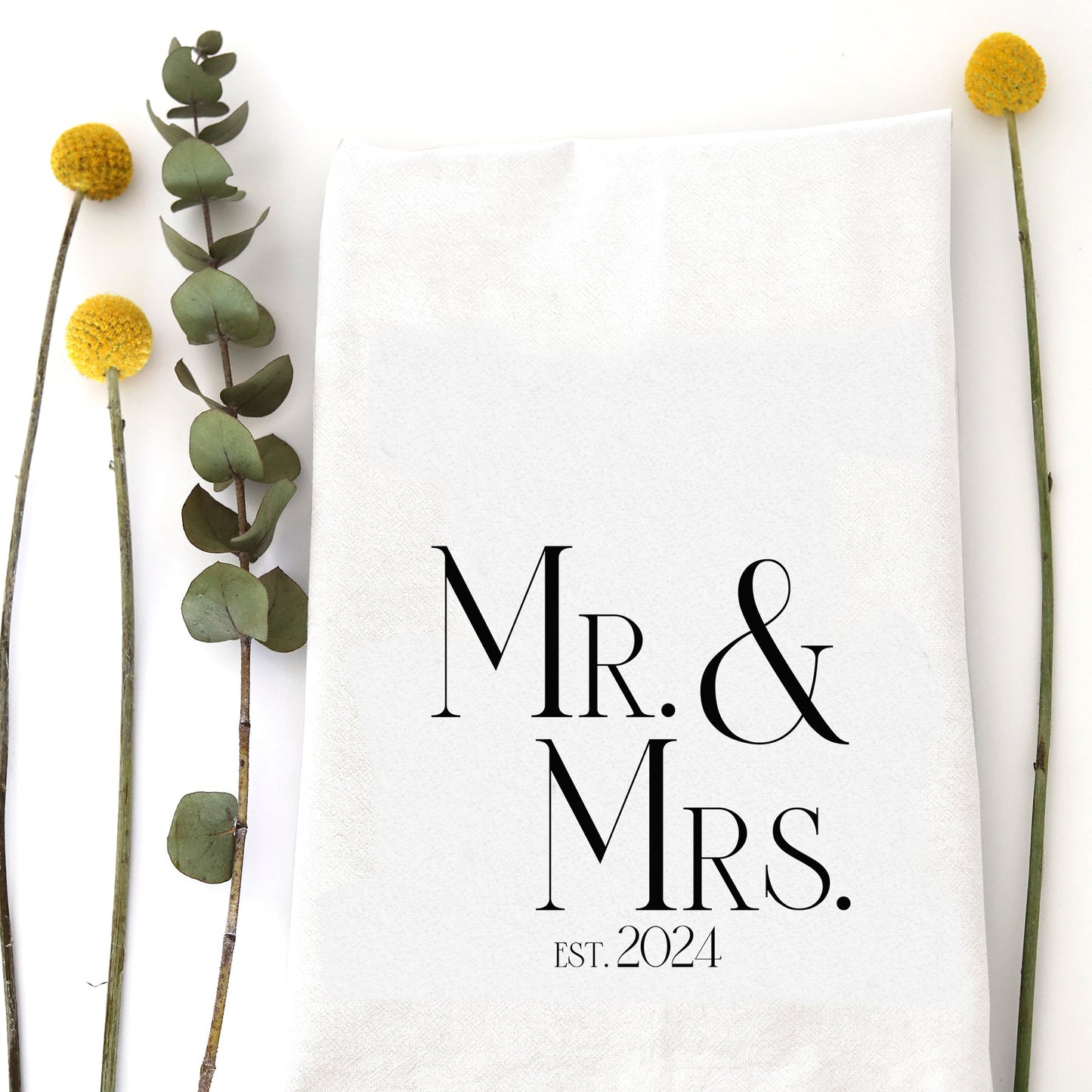 Guys N Gals - Mr. & Mrs. Est 2024 - Tea Towel