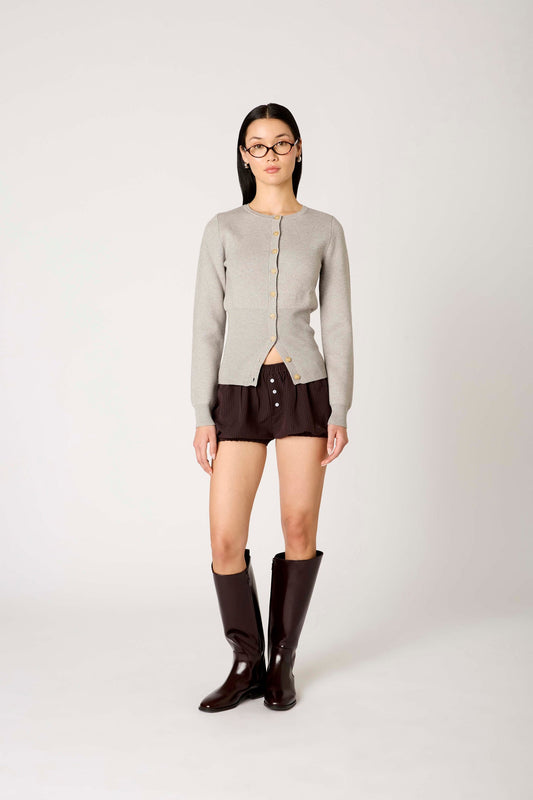 NIA - Women - Heather Grey Sophia Cardigan