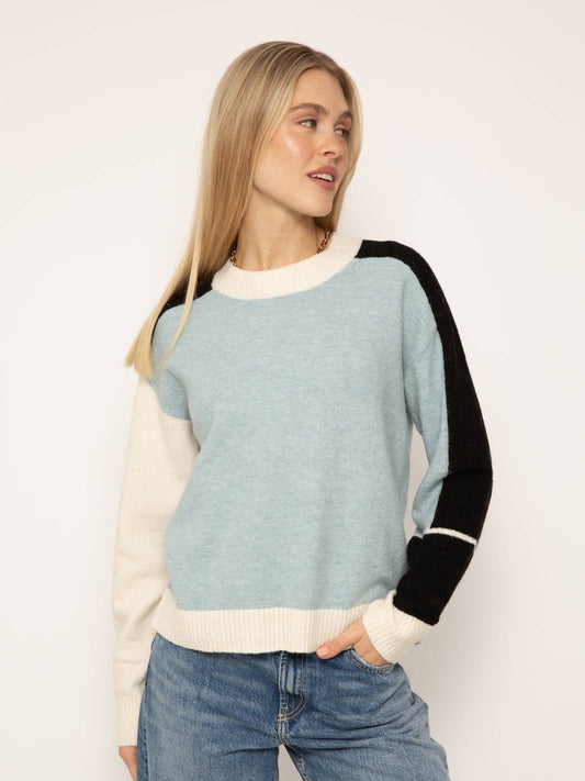 Central Park West - Women - Blue Billie Blocked Crew