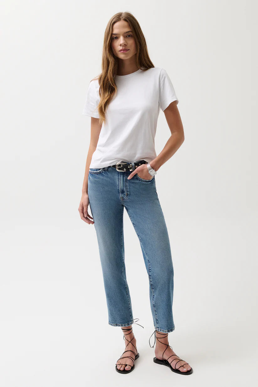 Pistola - Women -  River Aleks Mid Rise Straight Cropped Jean