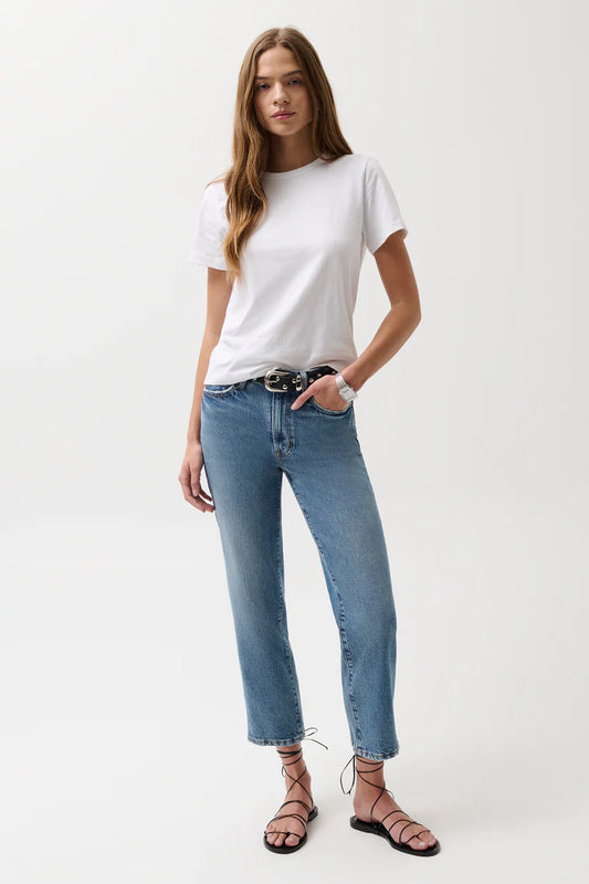 Pistola - Women -  River Aleks Mid Rise Straight Cropped Jean