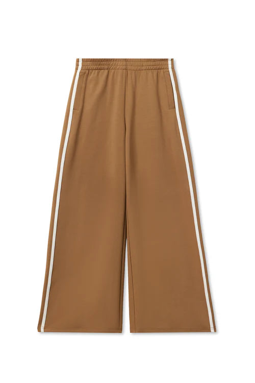 Perfect White Tee - Women - Mocha Mikos Wide Leg Pants