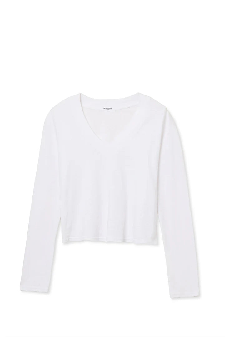 Perfect White Tee Fiona Recycled Cotton V-Neck Top