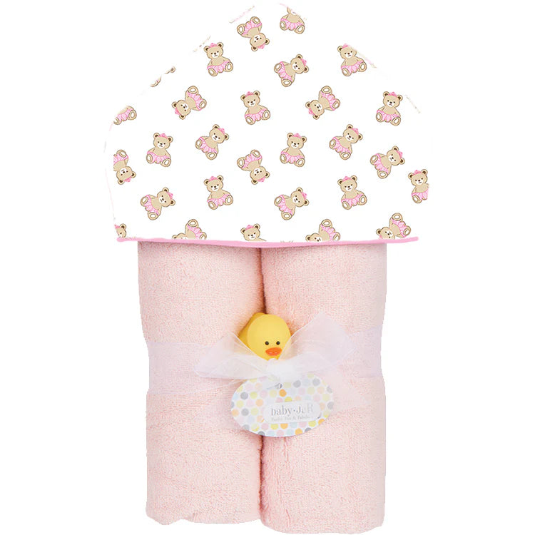 Baby Jar Deluxe Hooded Towel - Princess Teddy