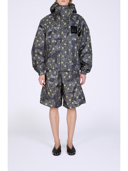 GANNI - Women - Black Sand  Printed Nylon Hooded Jacket