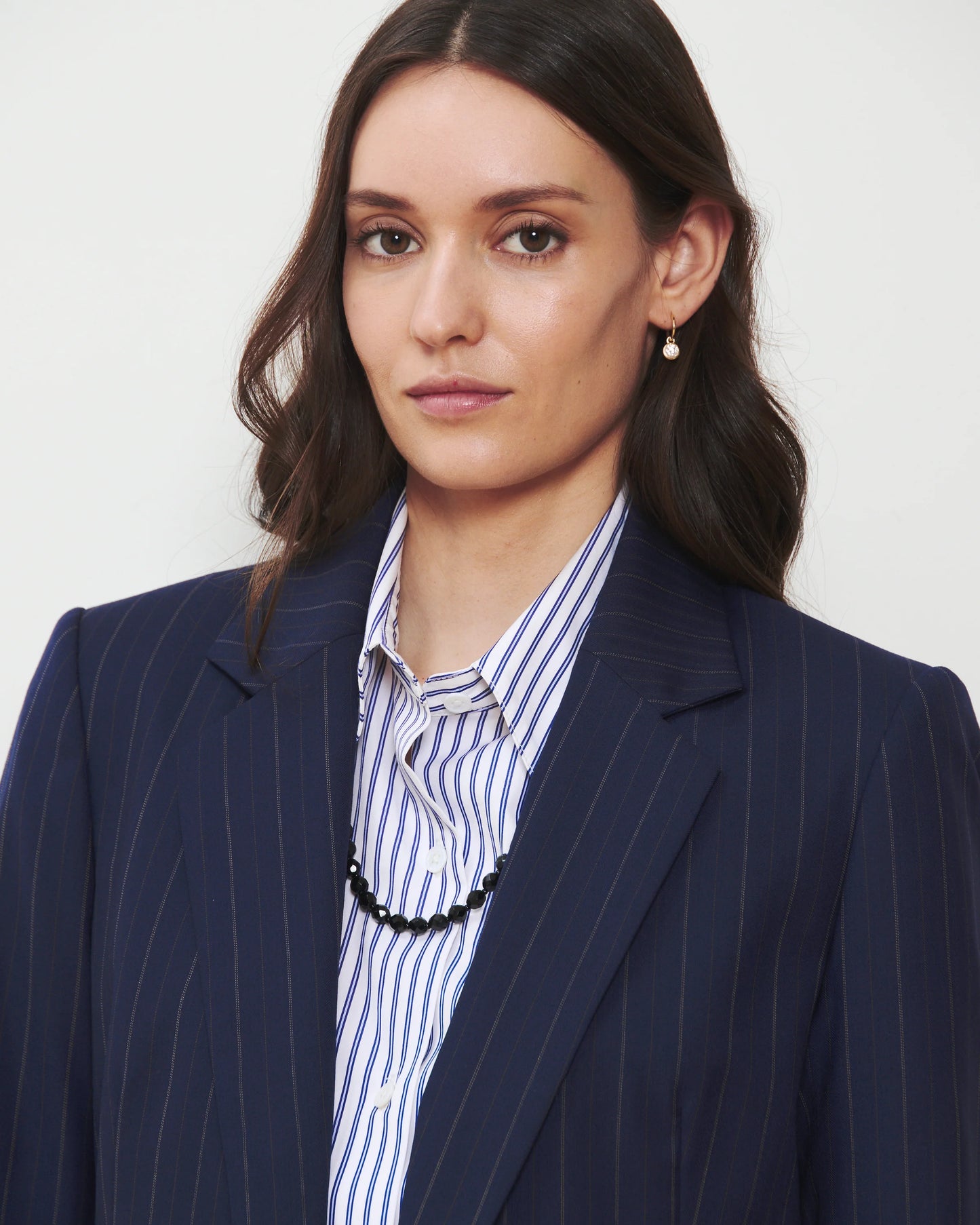 We-Ar4 - Women - Navy Pinstripe Hutton Blazer
