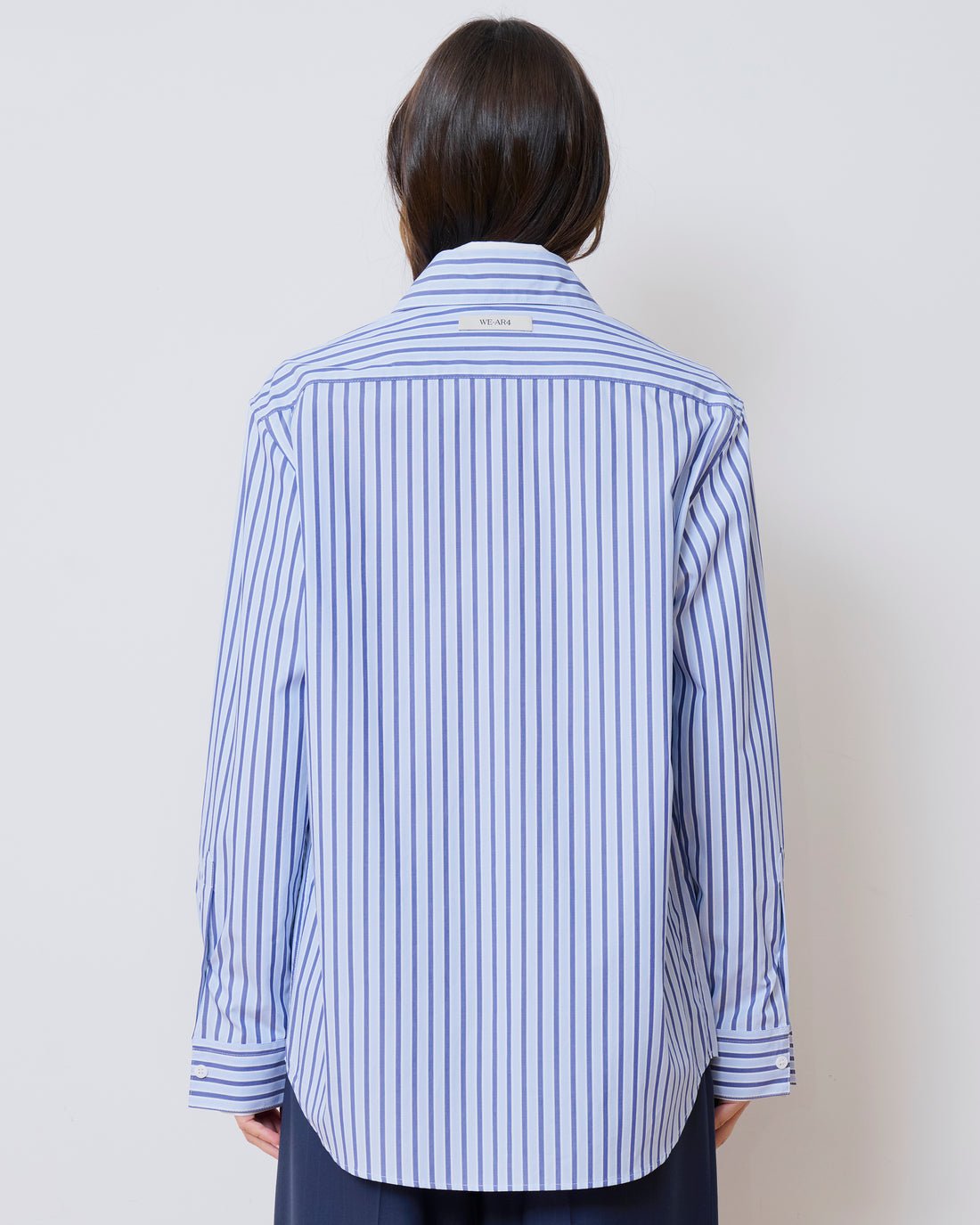 We-Ar4 - Women - Blue Stripe The Double Shirt