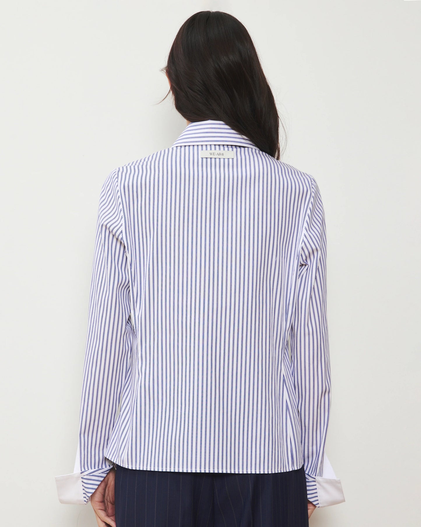 WE- AR4 - Women - Pale Blue Stripe Brooklyn Shirt