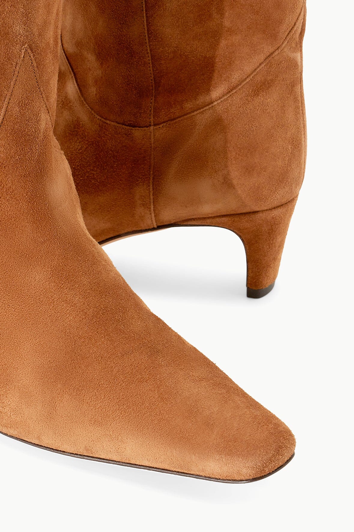 Staud - Women - Tan Suede Western Wally Boot