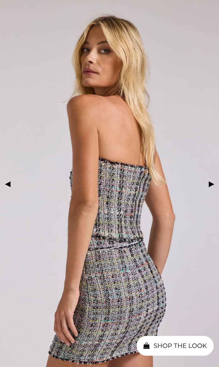 Generation Love - Women - Black Rainbow Shay Tweed Top