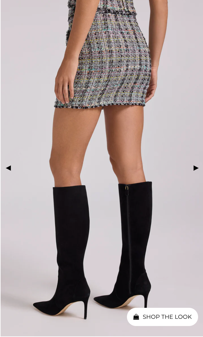 Generation Love - Women - Black Rainbow Sandra Tweed Skirt