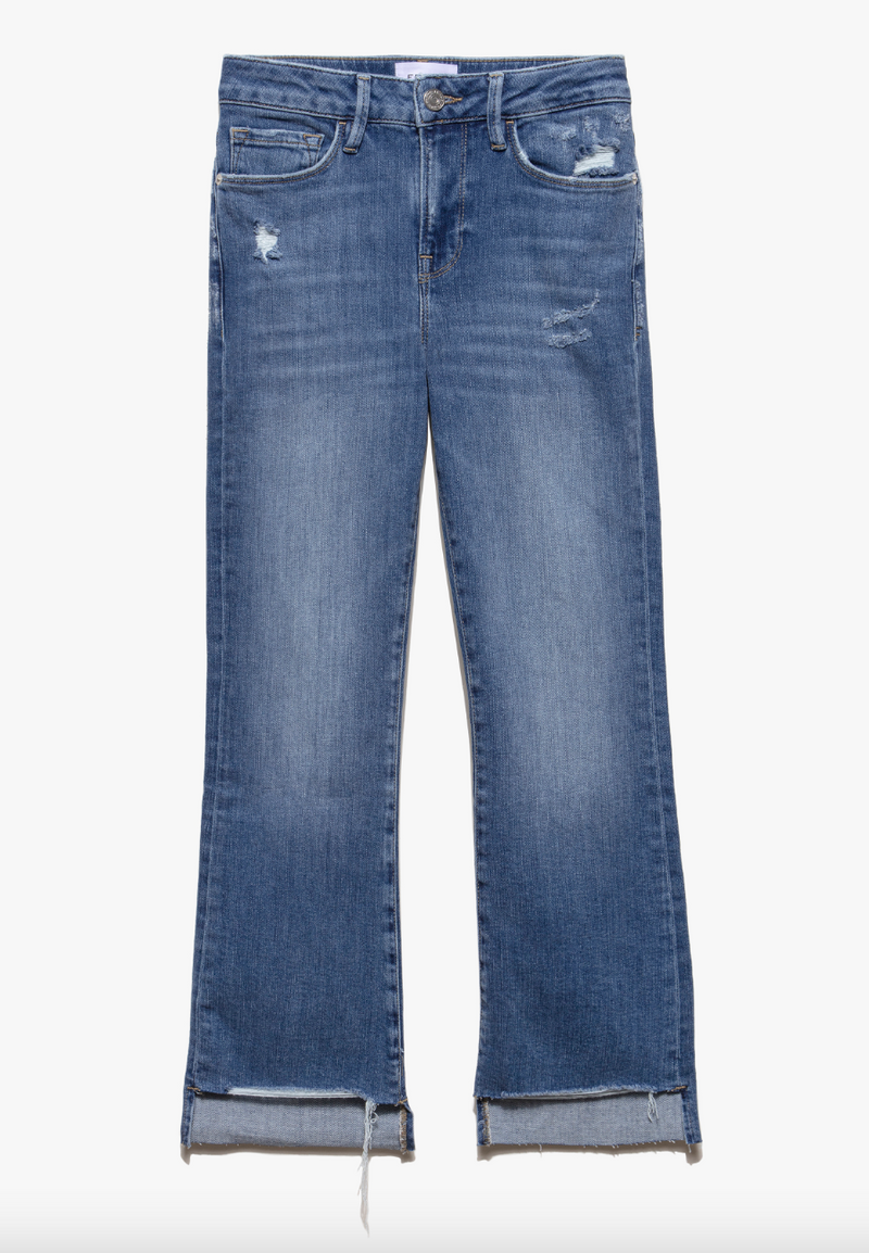 FRAME - Women - Drizzle Rips Le Crop Mini Boot Raw Stagger Chew