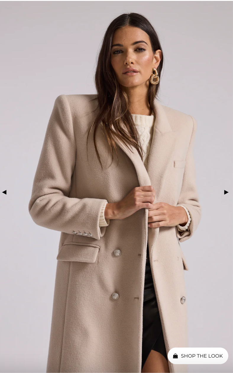 Generation Love - Women - Biscuit/Silver Andie Wool Coat