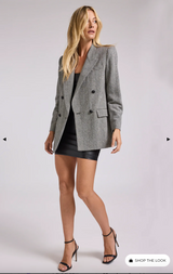 Generation Love - Women - Grey/Black Penelope Plaid Blazer