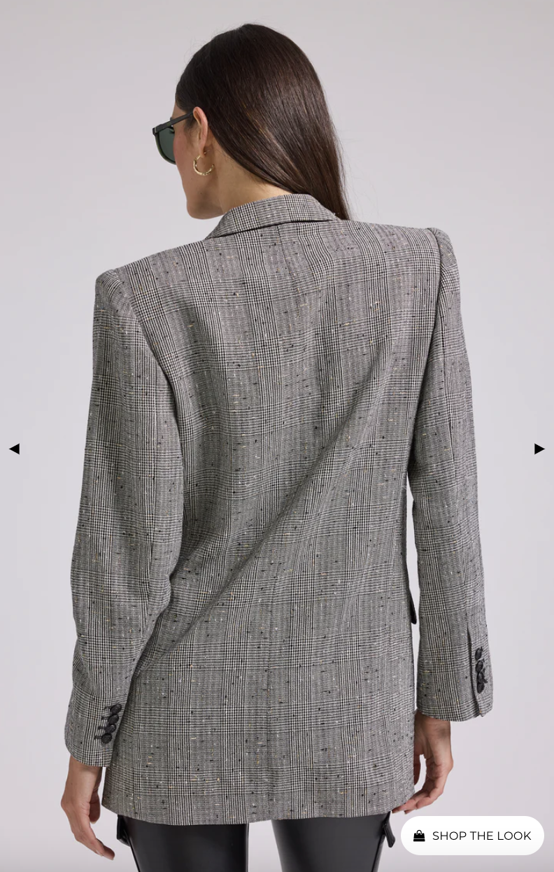 Generation Love - Women - Grey/Black Penelope Plaid Blazer