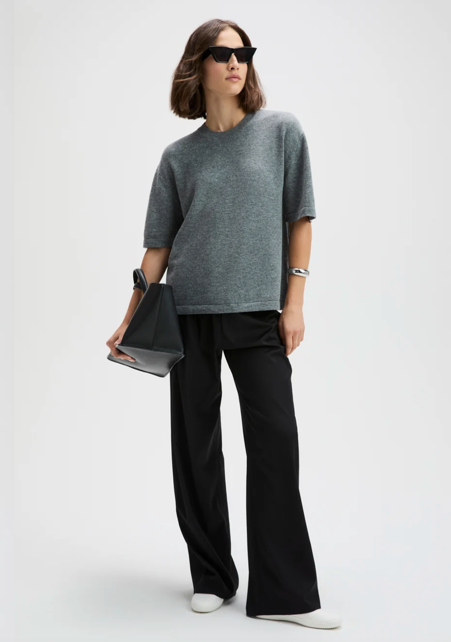 Sold Out NYC - Heather Smoke Cashmere Polo