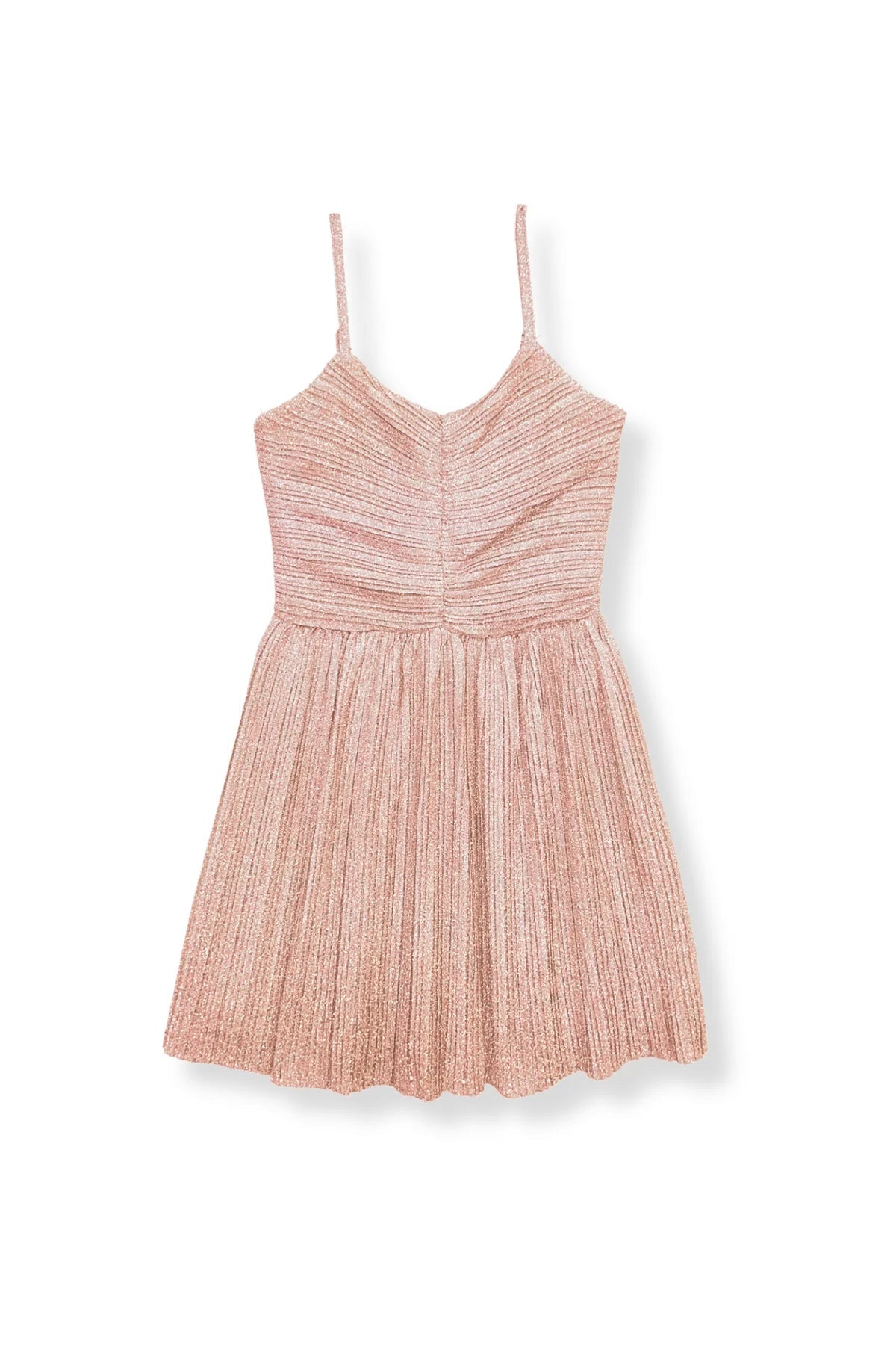 KatieJ NYC - Tween - Nude Shimmer Sabrina Dress