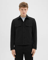 Theory - Men - Black River Trucker Jacket in Neoteric Twill