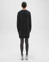 Theory - Women - Charcoal Multi V-Neck Sweater Dress in Donegal Wool-Cashmere