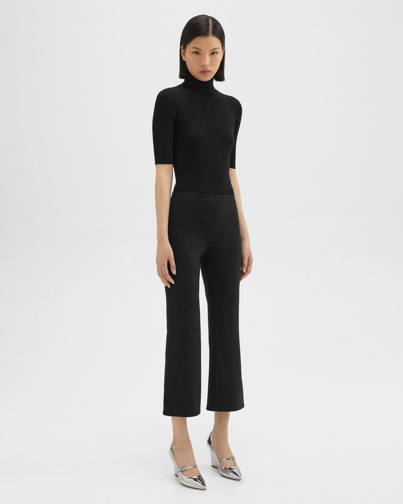 Theory - Women - Black Cropped Kick Pant