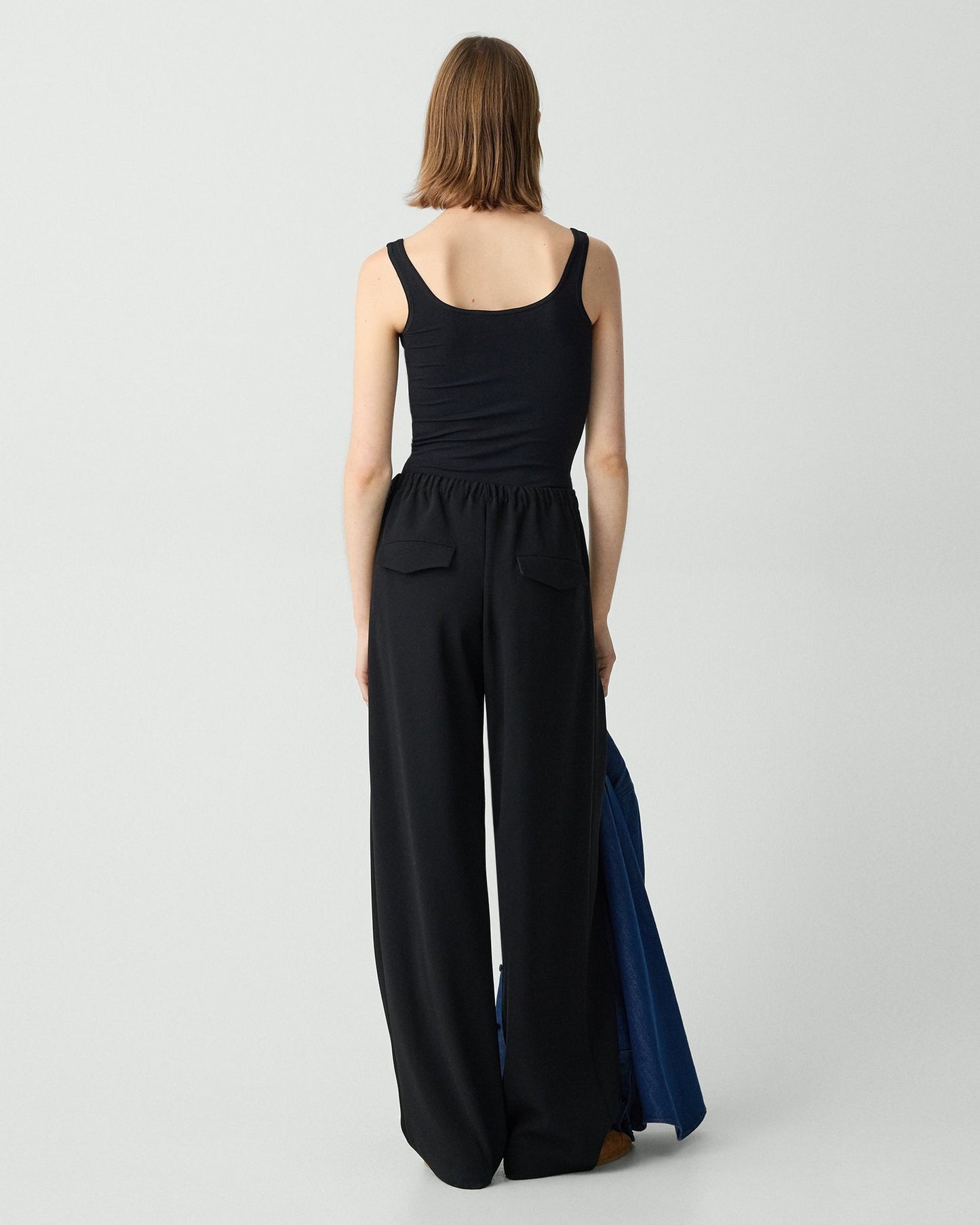 Theory - Women - Black Pleated Pull On Pant