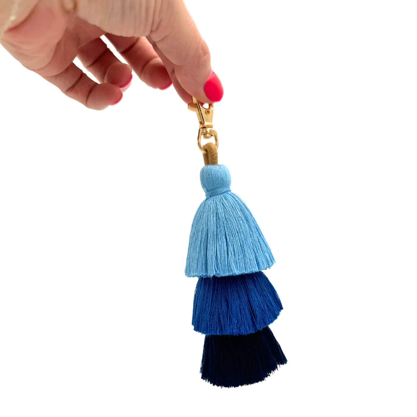 My Fair Mahj - Blue Tassel/ Mahjong Tile Bag Accessory