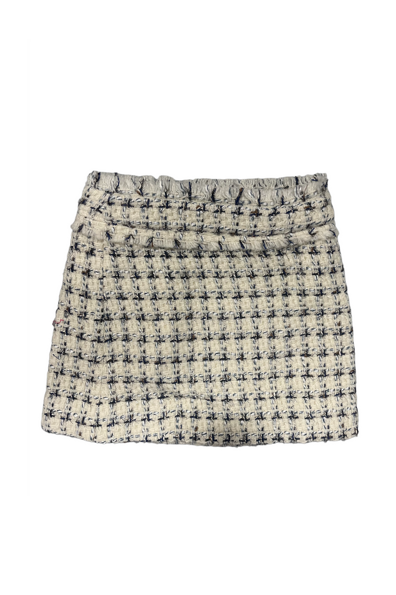 KatieJ NYC - Junior - Ivory Multi Bucle Charlotte Skirt