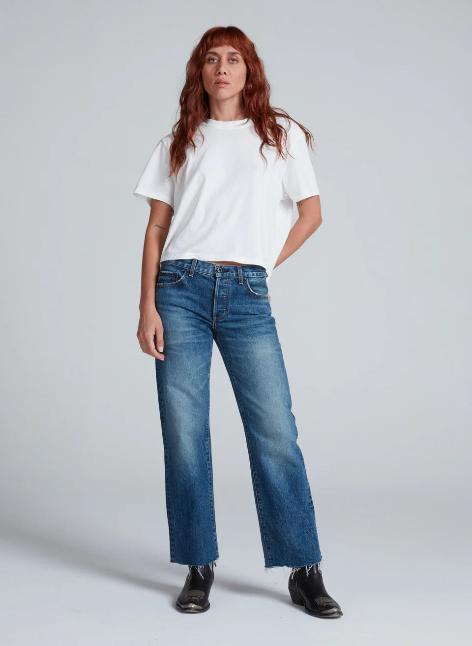 AskkNY -Women - Empire Wash ASSK  Lowrise Straight Leg Jean