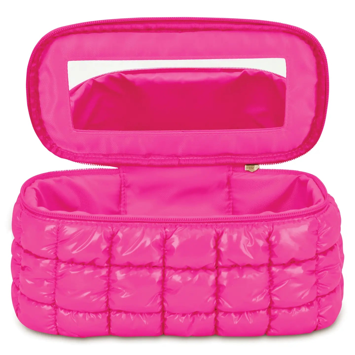 Iscream - Hot Pink Shiny Puffer Cosmetic Case