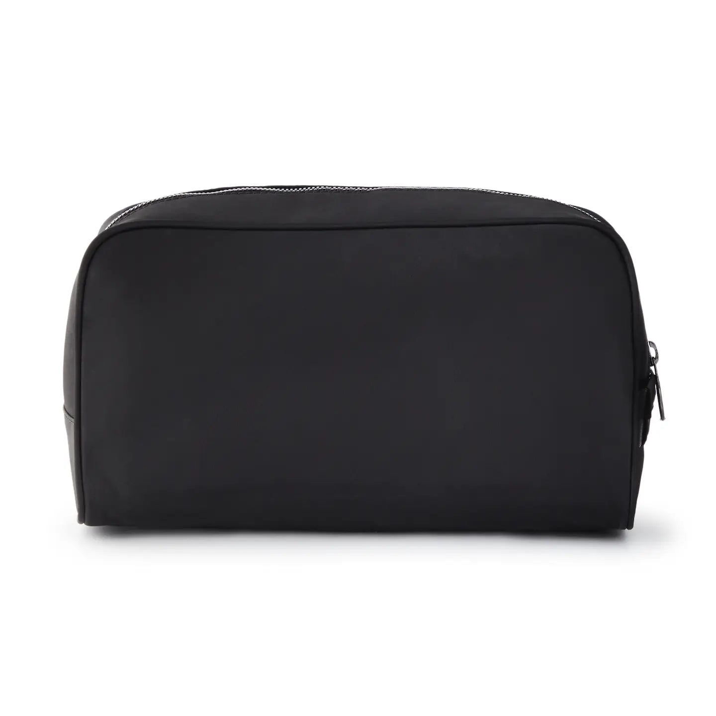 KUSSHI Unisex Dopp Kit Satin Black Fabric with Cool Blue Interior