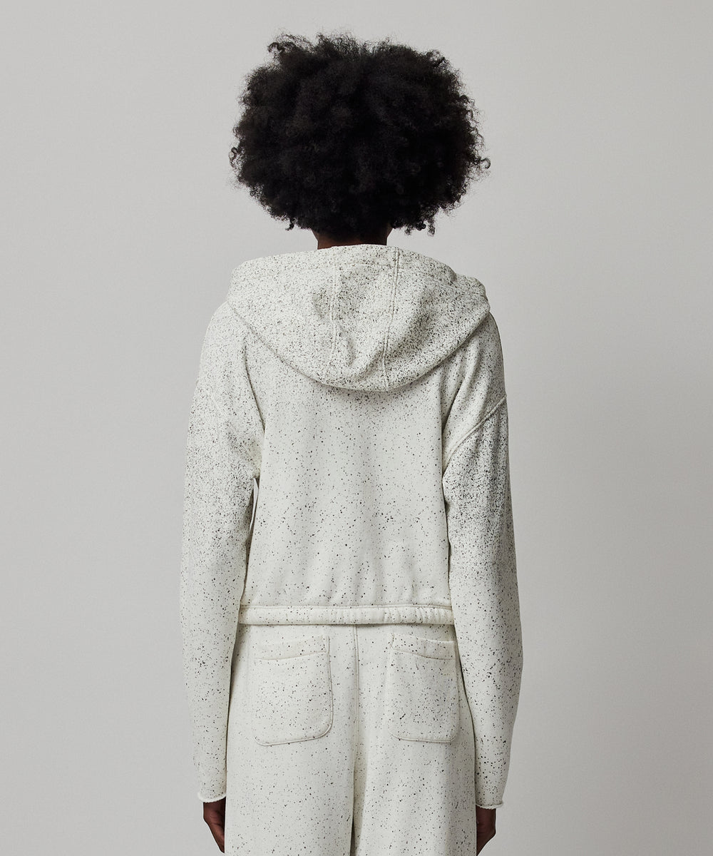 ATM Collection - Women - Chalk-Iron-Grey French Terry With Speckled Treatment Pullover