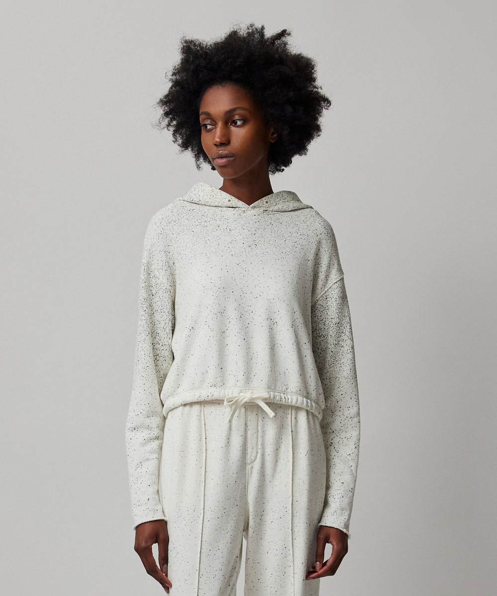 ATM Collection - Women - Chalk-Iron-Grey French Terry With Speckled Treatment Pullover